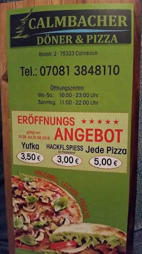 Calmbacher Döner & Pizza menu 1